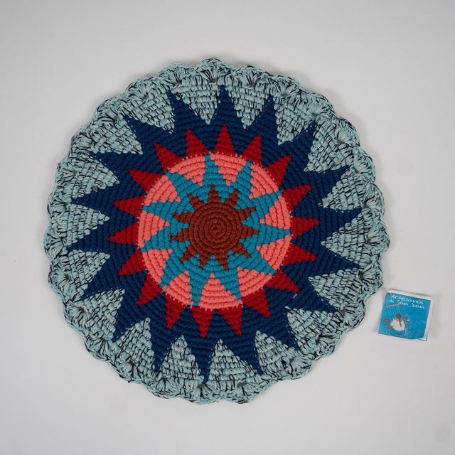 Individual redondo estrella azul