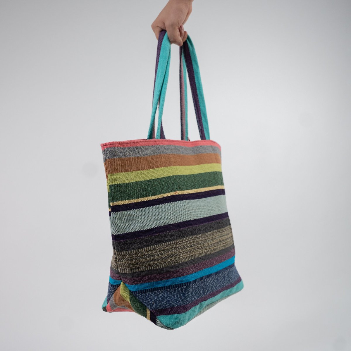 Bolsa grande de rayas