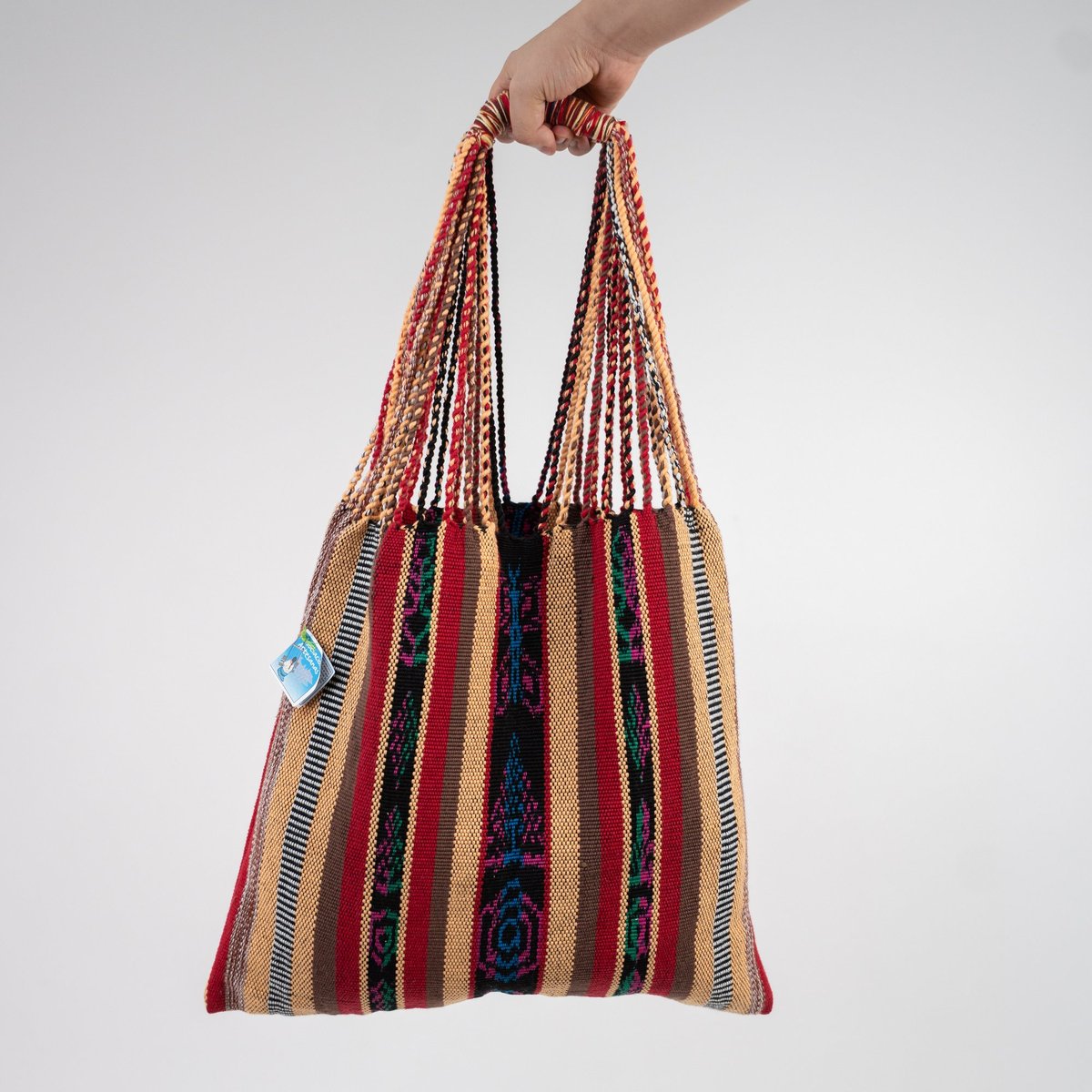 Morral rojo de rayas