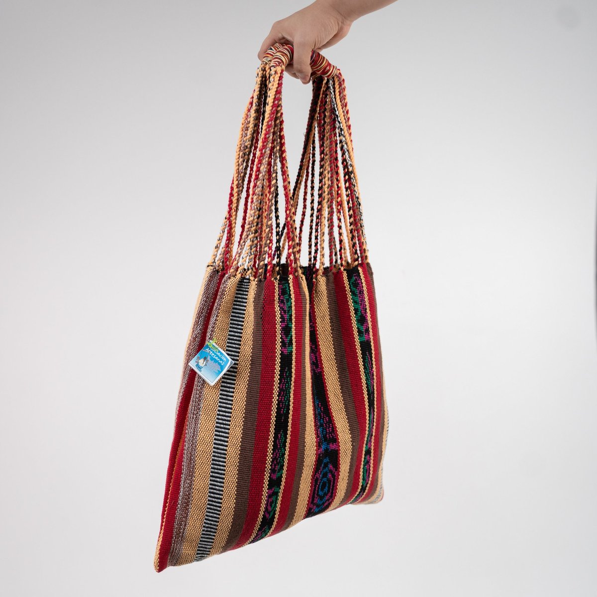 Morral rojo de rayas