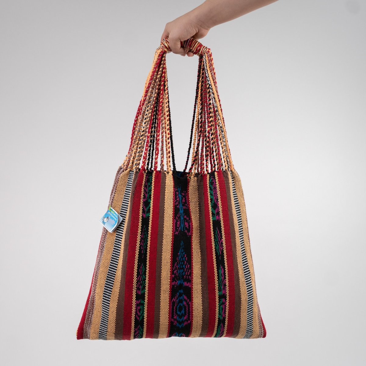 Morral rojo de rayas