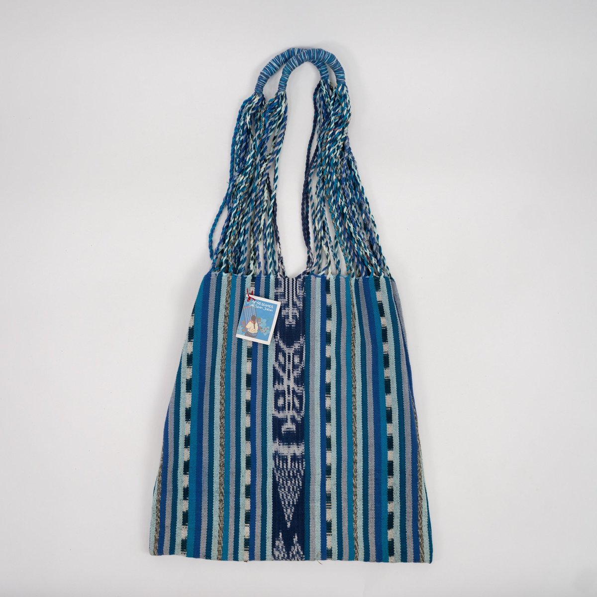 Morral azul de rayas