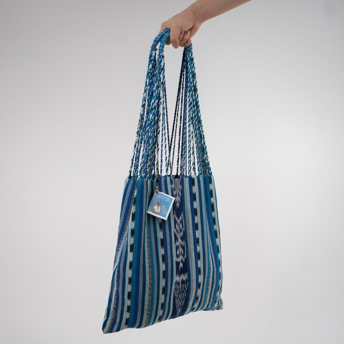 Morral azul de rayas