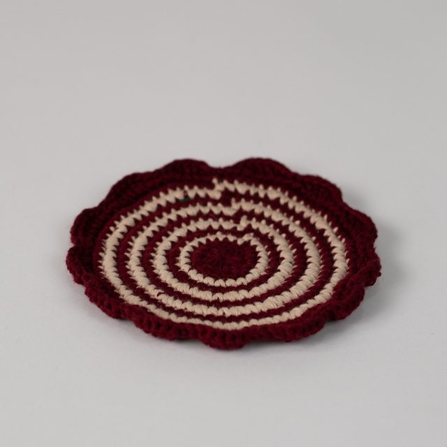 Portavasos de crochet vino
