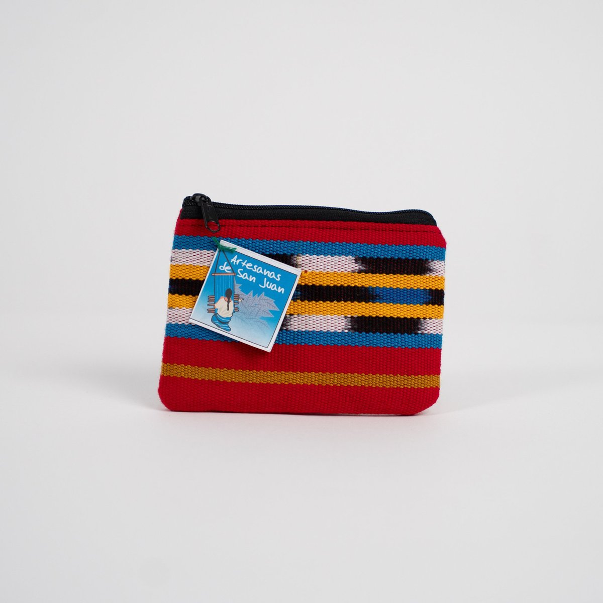 Monedero jaspe rojo y azul