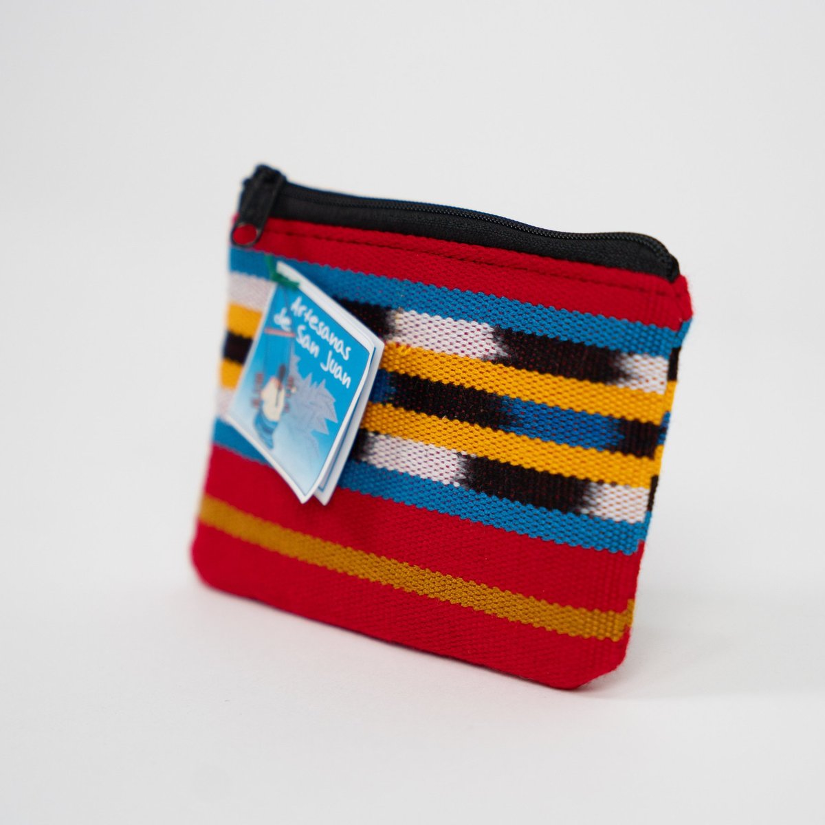 Monedero jaspe rojo y azul