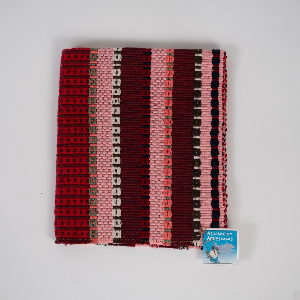 Individual rojo y rosa