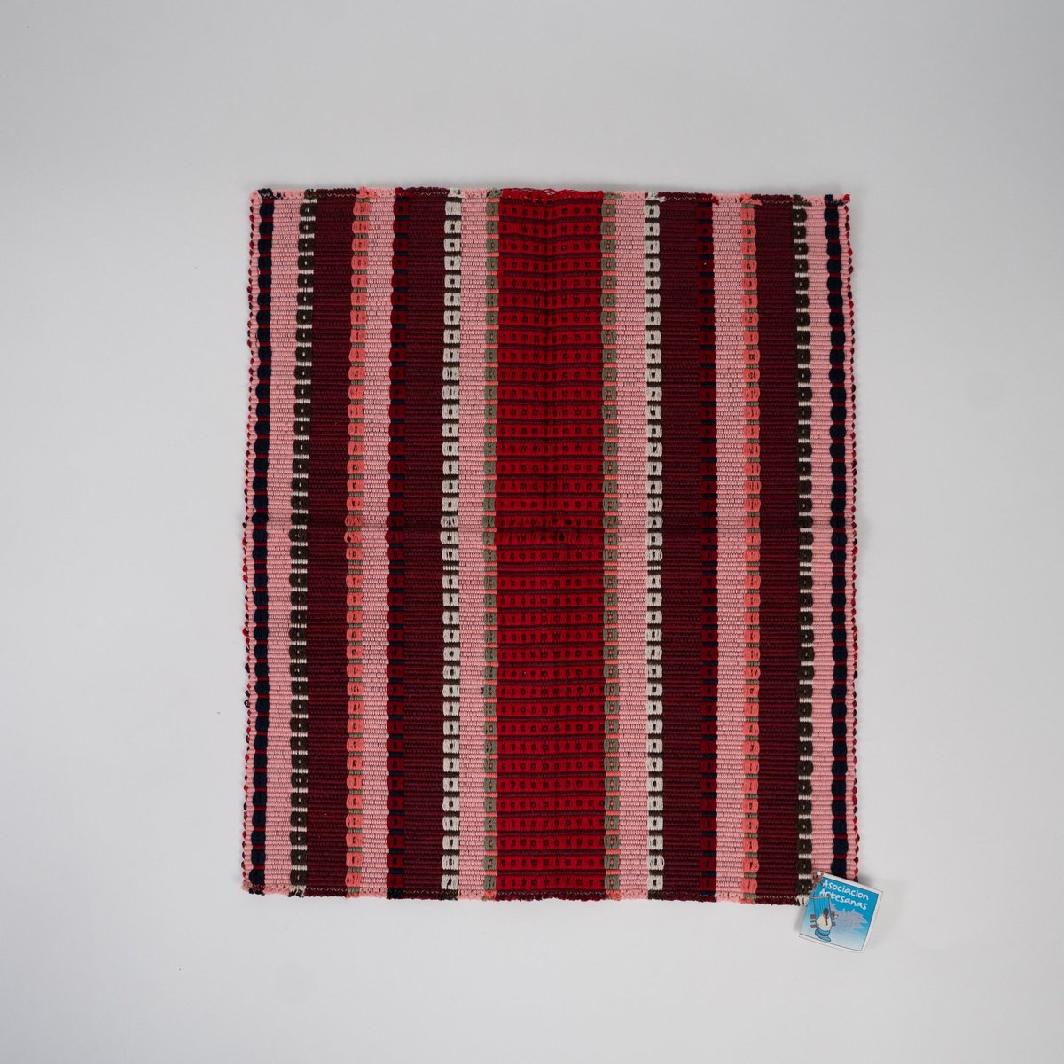 Individual rojo y rosa